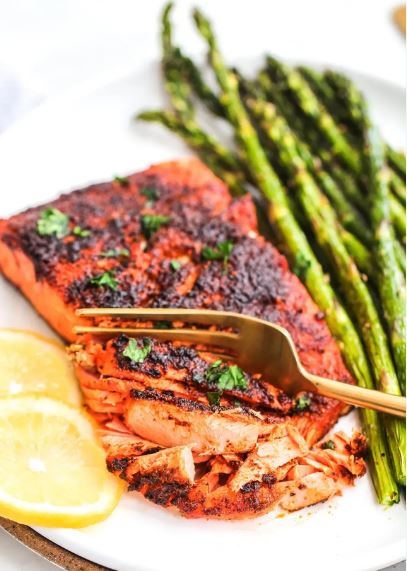 air fryer salmon asparagus